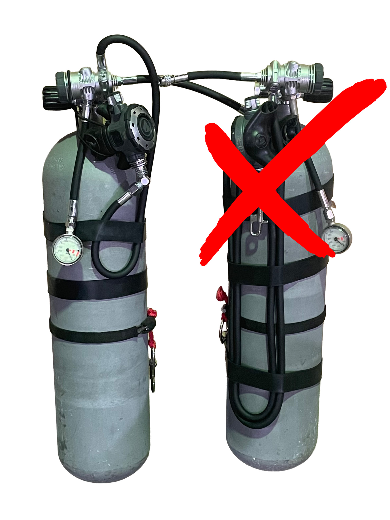 Sidemount systeme DIR équipé